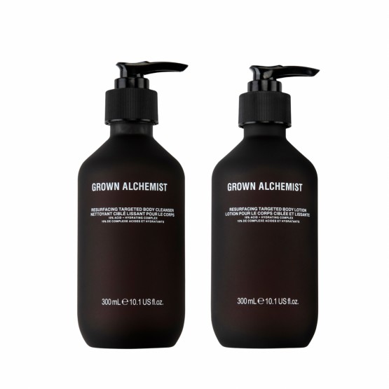 Grown Alchemist Resurfacing Targeted Body Cleanser & Lotion - Набір для глибокого оновлення та сяяння шкіри тіла