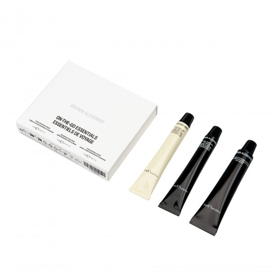 Grown Alchemist On-The-Go Essentials Kit - Тріо фаворитів для догляду за обличчям, губами та руками