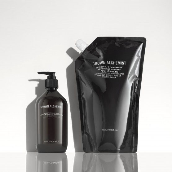 Grown Alchemist Invigorate Hand Wash Refill - Гель для рук Солодкий Апельсин, Кедр, Шавлія (рефіл-наповнювач), 1 л