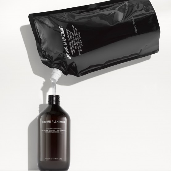 Grown Alchemist Invigorate Hand Wash Refill - Гель для рук Солодкий Апельсин, Кедр, Шавлія (рефіл-наповнювач), 1 л