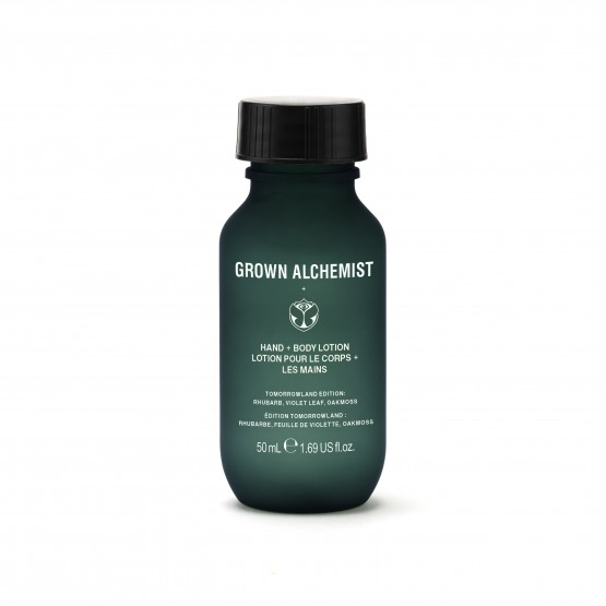 Grown Alchemist Hand + Body Lotion - Тревел розмір Парфумований Лосьйон для рук та тіла з ароматом Tomorrowland Elixir of Life, 50 мл