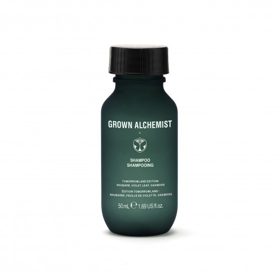 Grown Alchemist Shampoo - Тревел розмір Парфумований Шампунь з ароматом Tomorrowland Elixir of Life, 50 мл