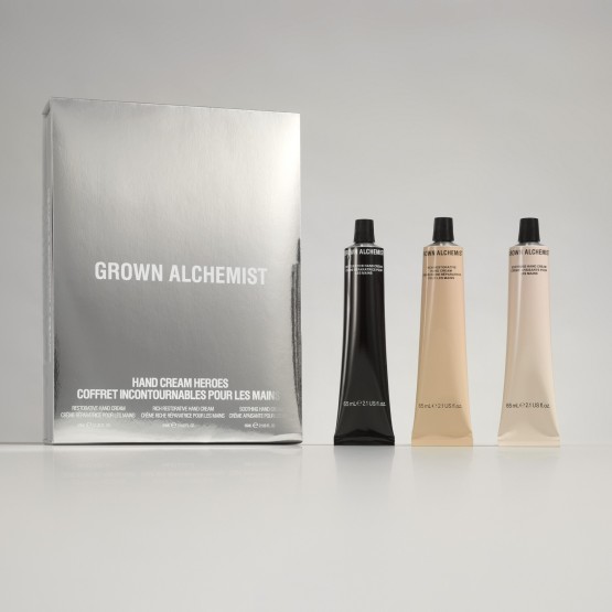 Grown Alchemist HAND CREAM HEROES HOLIDAY KIT - Розкішна тріо колекція кремів для рук