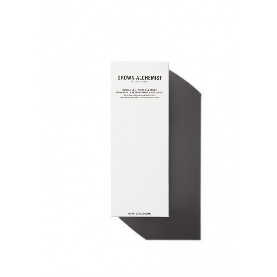 Grown Alchemist Gentle Gel Facial Cleanser - М'який очисний гель для обличчя Лист Герані, Бергамот, Пуп’янки Троянди, 200 мл
