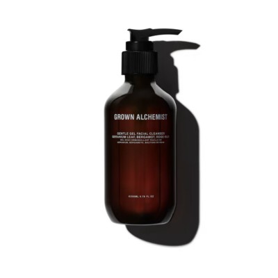 Grown Alchemist Gentle Gel Facial Cleanser - М'який очисний гель для обличчя Лист Герані, Бергамот, Пуп’янки Троянди, 200 мл